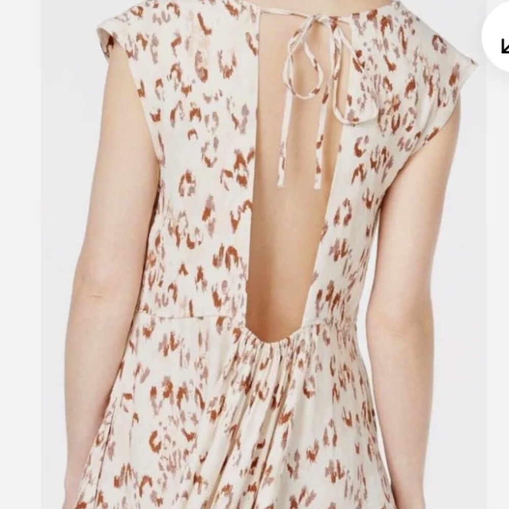 Free People Fake Love Open Back Leopard Print Mini Dress Size XS‎ - Picture 2 of 9